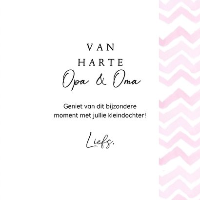 Felicitatiekaart kleinkind hart met label 3