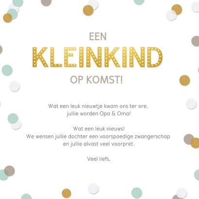 Felicitatiekaart Kleinkind Op Komst- Opa& Oma | Kaartje2Go
