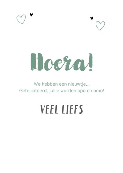 Felicitatiekaart kleinkind op komst unisex waslijn hartjes 3