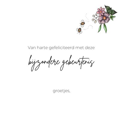 Felicitatiekaart Koe met bloemen 3