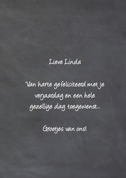 Felicitatiekaart - krijtbord met handlettering 3