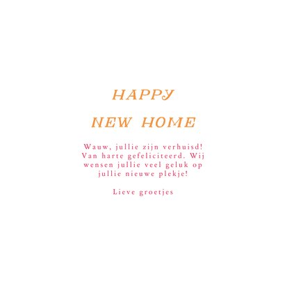 Felicitatiekaart landschapje 'happy new home' 3