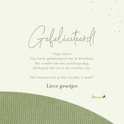 Felicitatiekaart lentefeest boom groei foto's 3