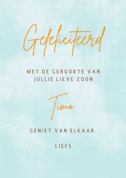 Felicitatiekaart mama giraffe en kalfje geboorte 3