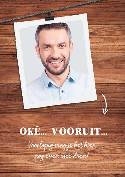 Felicitatiekaart man humor oud baard snor pijp kaal 2