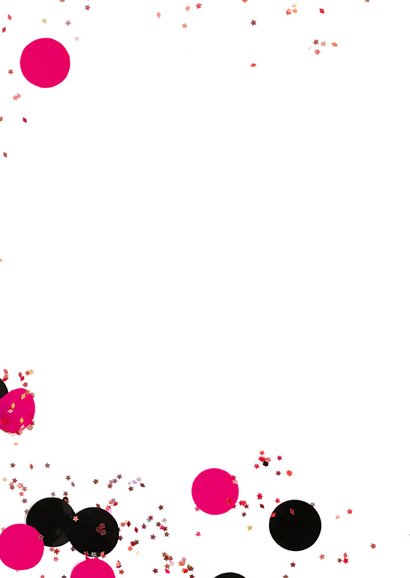 Felicitatiekaart meisje confetti label 2
