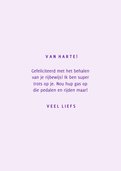 Felicitatiekaart met autootjes voor geslaagd rijbewijs 3