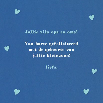 Felicitatiekaart met beertje geboorte kleinzoon 3