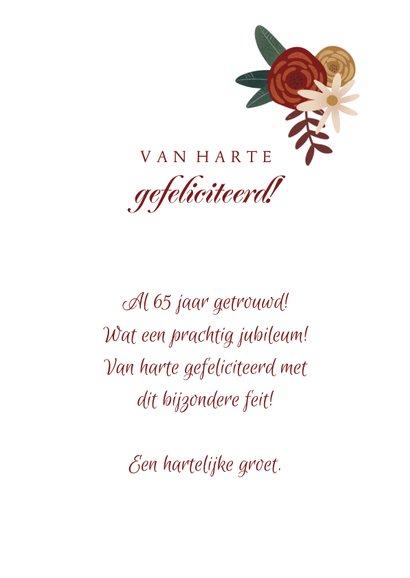 Felicitatiekaart met bloemen voor | Kaartje2go