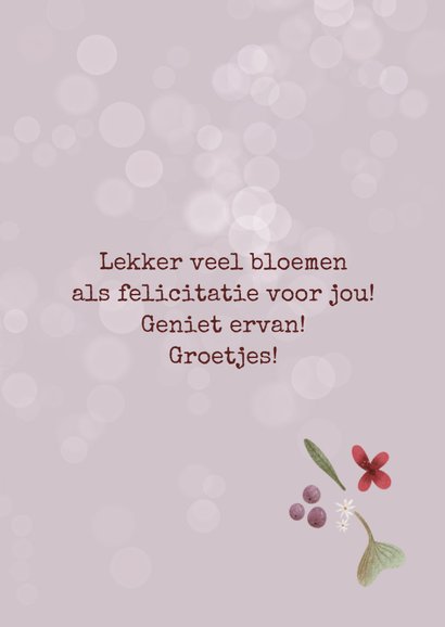 Felicitatiekaart met bloemenpatroon 3