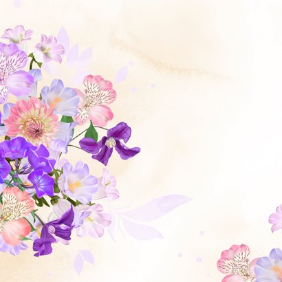 Felicitatiekaart met boeket zomerbloemen 2