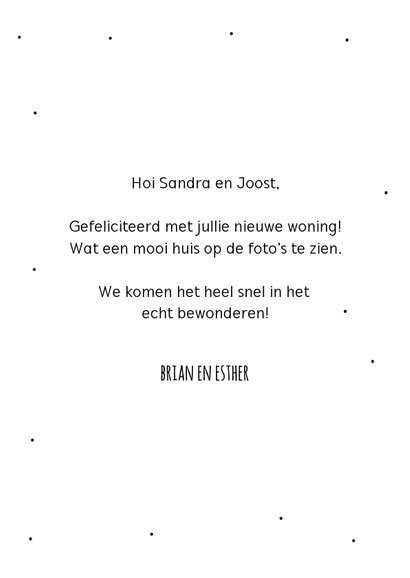 Felicitatiekaart met brievenbus voor nieuwe woning 3