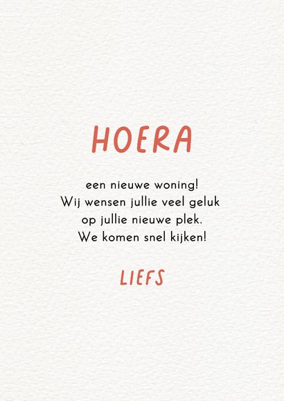 Felicitatiekaart met een huis tussen kleurrijke bloem 3