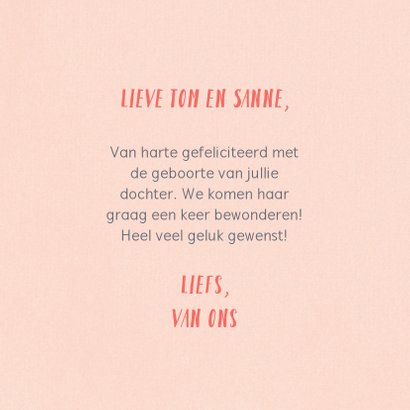 Felicitatiekaart met hartjes en baby illustraties 3