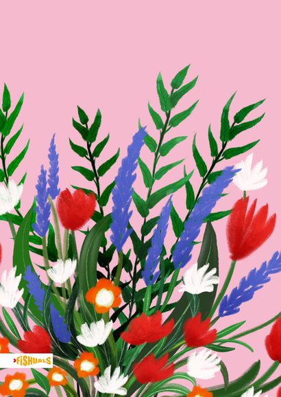 Felicitatiekaart met Hollands boeket 2
