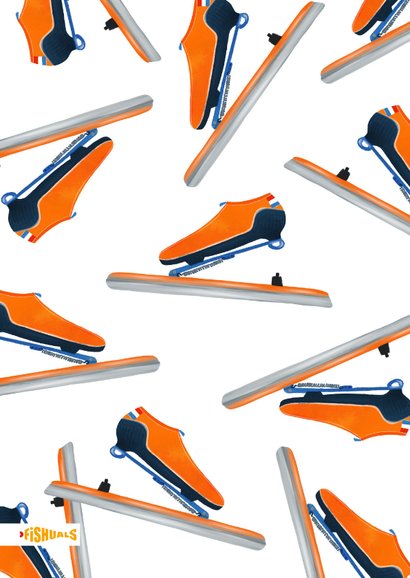 Felicitatiekaart met klapschaatsen 2