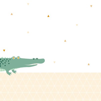 Felicitatiekaart met lieve krokodil 2