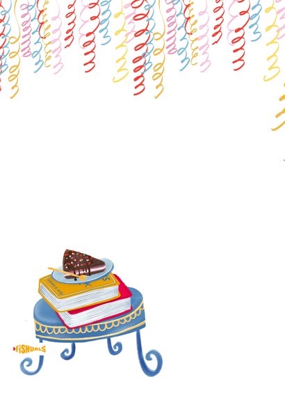 Felicitatiekaart met meneer in luie stoel 2