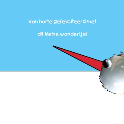 Felicitatiekaart met ooievaar 3