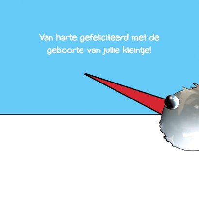 Felicitatiekaart met ooievaartje 3