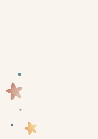 Felicitatiekaart met waterverf sterretjes 2