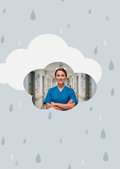 Felicitatiekaart nieuwe baan 'aju paraplu' 2