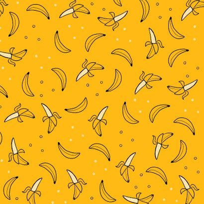 Felicitatiekaart nieuwe baan banaan okergeel hip 2