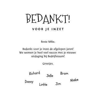 Felicitatiekaart nieuwe baan doodle illustraties 3