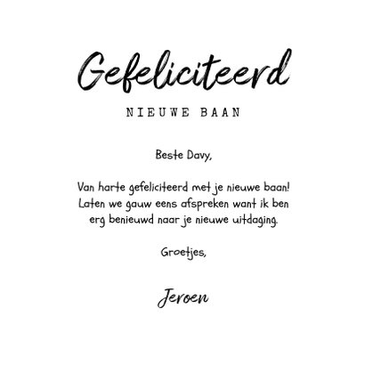 Felicitatiekaart nieuwe baan good job hip stippen 3