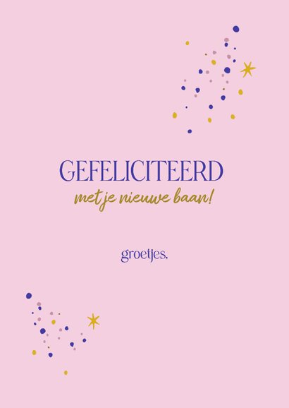 Felicitatiekaart nieuwe baan vrouw 3