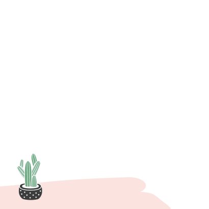 Felicitatiekaart nieuwe woning - cactus - illustratie 2