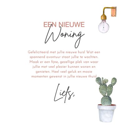 Felicitatiekaart nieuwe woning inrichting 3