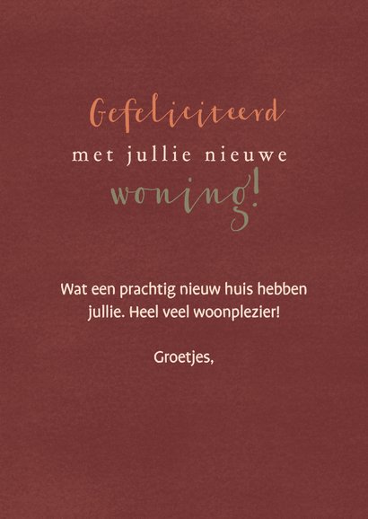 Felicitatiekaart nieuwe woning met bloemen en bijbeltekst 3