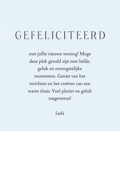 Felicitatiekaart nieuwe woning met leuk huis 3