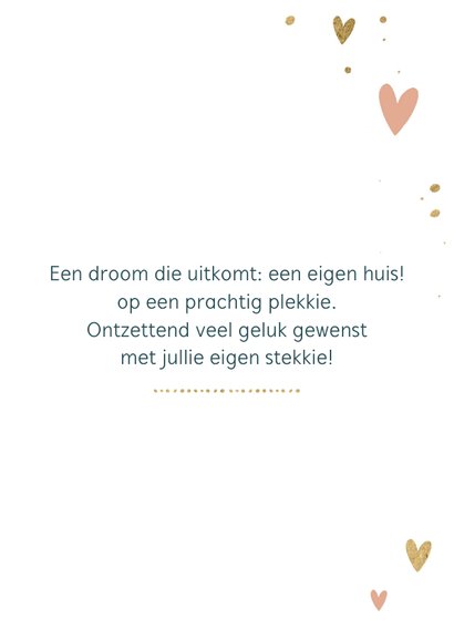 Felicitatiekaart nieuwe woning met spetters 3