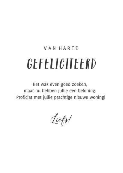Felicitatiekaart nieuwe woning new home huisjes hip 3