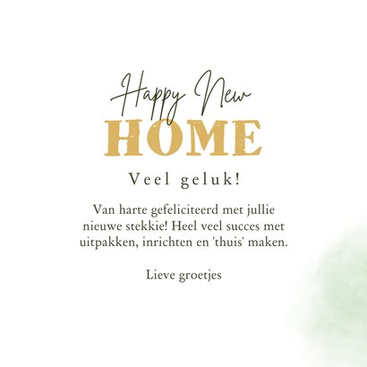 Felicitatiekaart nieuwe woning nieuw stekkie planten 3