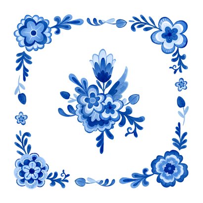 Felicitatiekaart nieuwe woning thuis delfts blauw tegeltje 2