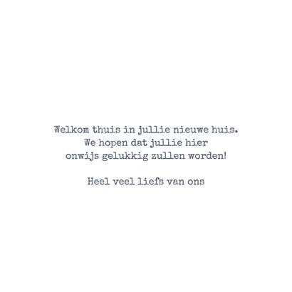 Felicitatiekaart nieuwe woning waterverf planten 3