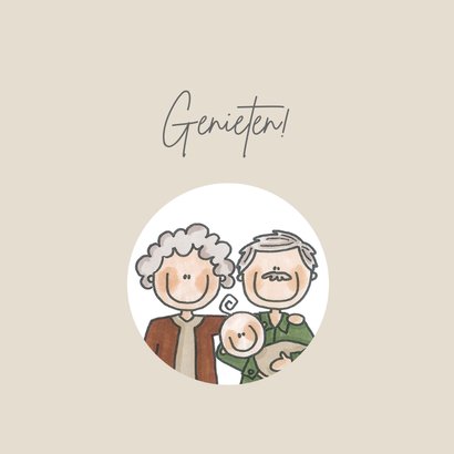 Felicitatiekaart oma & opa hoera een kleinkind 2