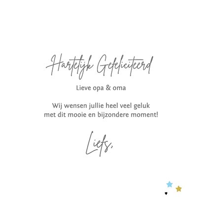Felicitatiekaart opa en oma papiertjes veertjes 3