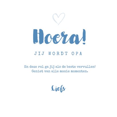 Felicitatiekaart opa kleinkind gefeliciteerd hartjes 3