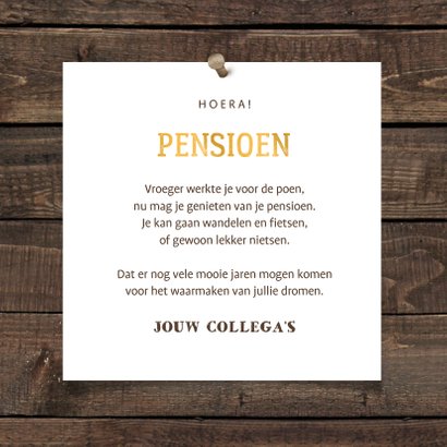 Felicitatiekaart pensioen bierglas met foto en leeftijd 3