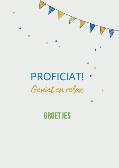 Felicitatiekaart pensioen man in relaxstoel  3