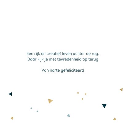 Felicitatiekaart pensioen met driehoekjes 3