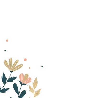 Felicitatiekaart pensioen met moderne bloemen 2
