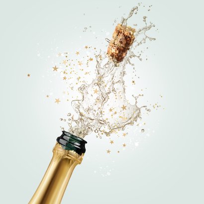 Felicitatiekaart pop the champagne proost cheers 2