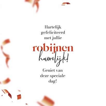 Felicitatiekaart robijnen huwelijk 40 jaar getrouwd ballon 3