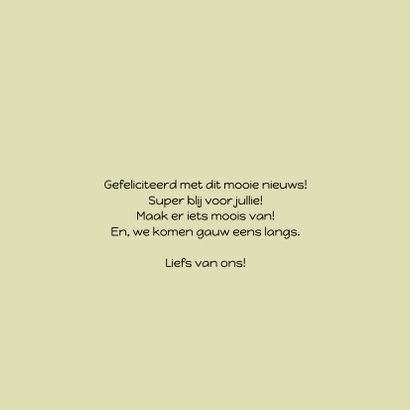 Felicitatiekaart samenwonen met botanische bladeren 3
