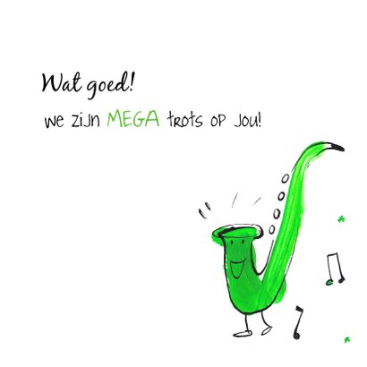 Felicitatiekaart Saxofoon 3